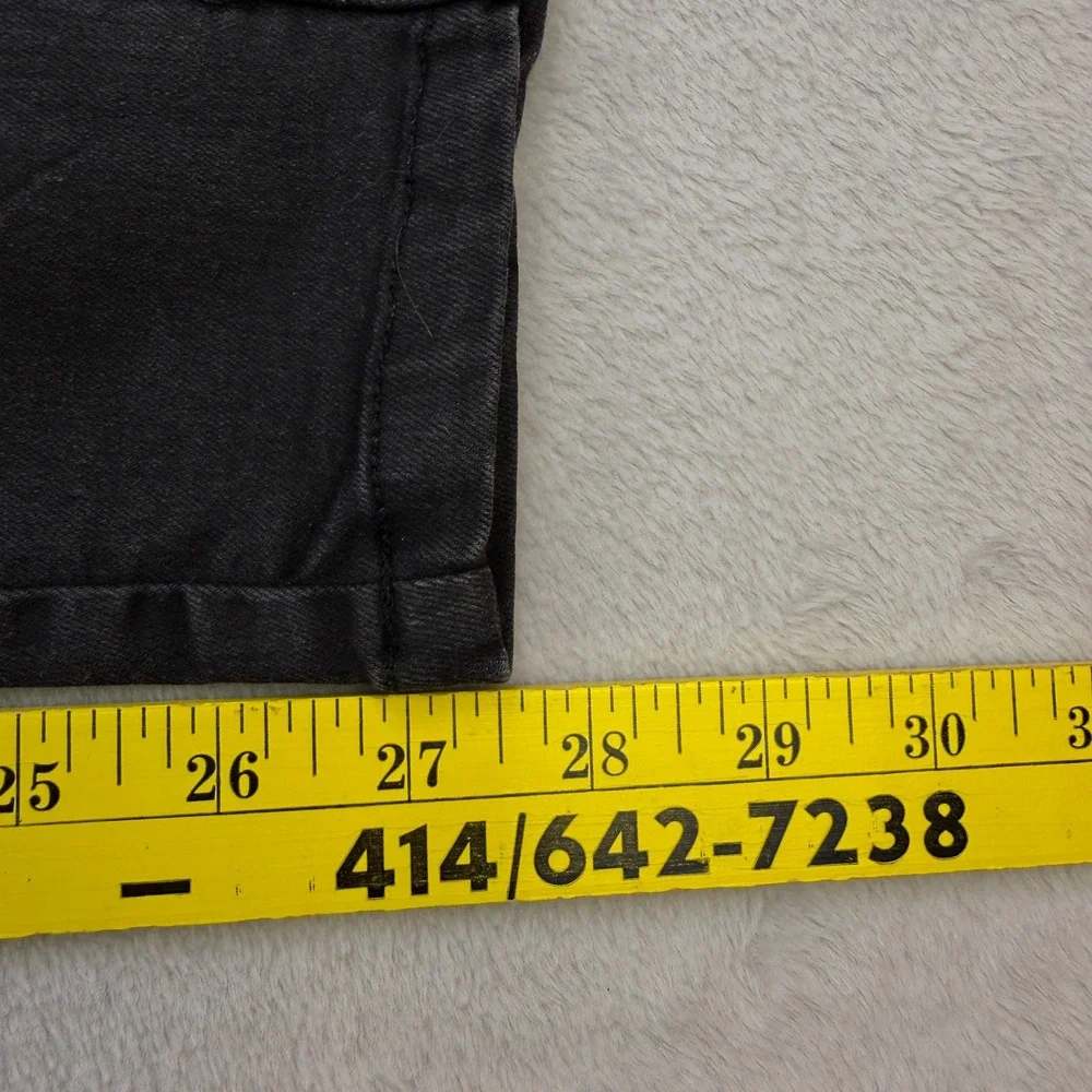 Free People Jeans Womens 26‎ Black Moto Stitch Skinny Denim Charcoal